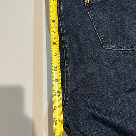 Woolrich Jeans Womens Black Flannel Lined indigo Blue Jeans 14 winter - Picture 7 of 8